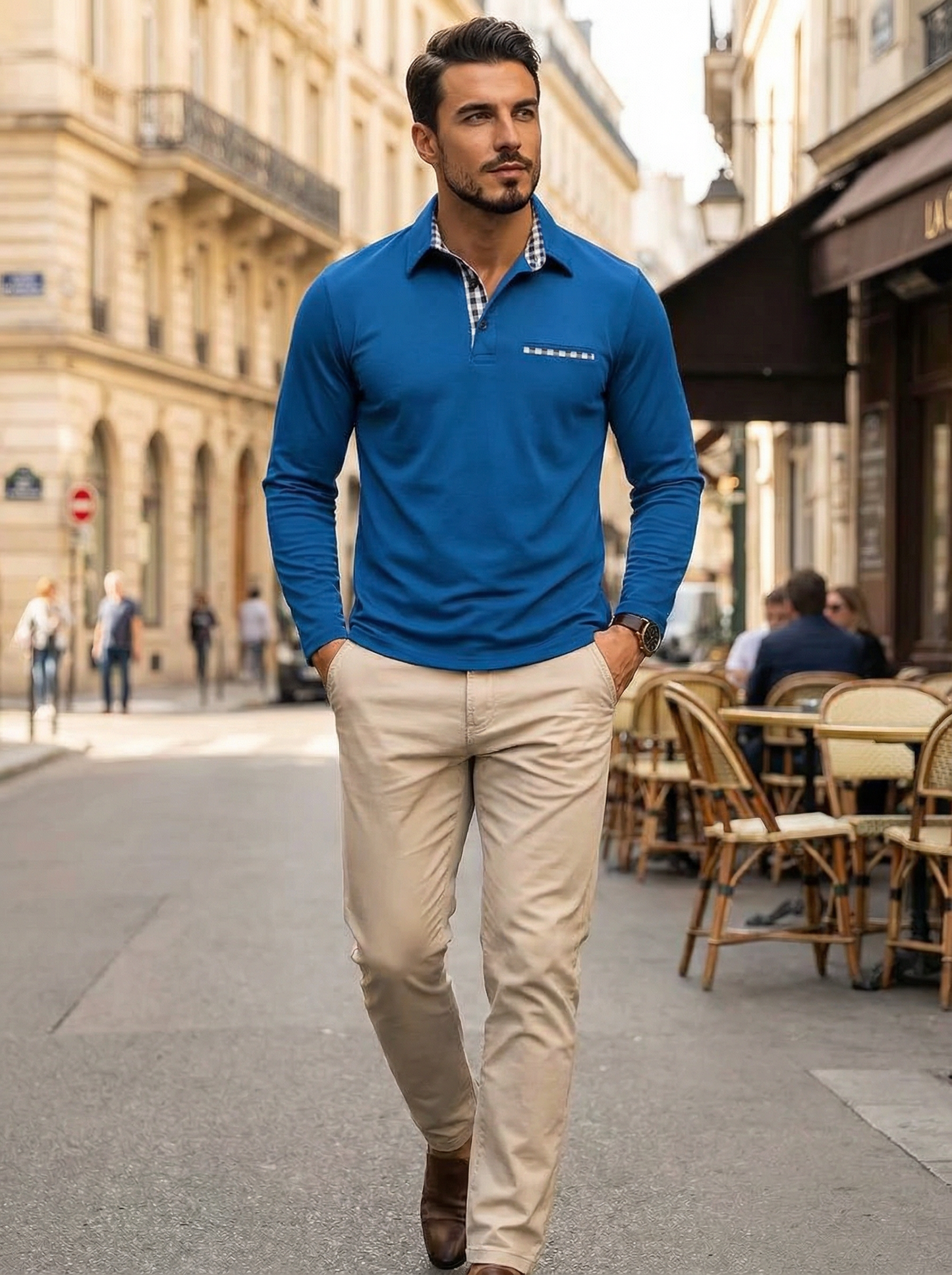 Lucas | Polo premium à manches longues